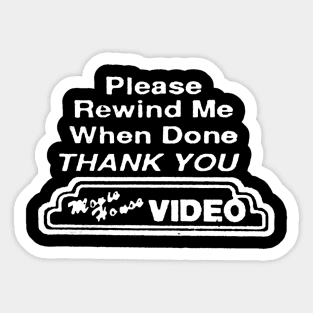 Rewind me reverse Sticker